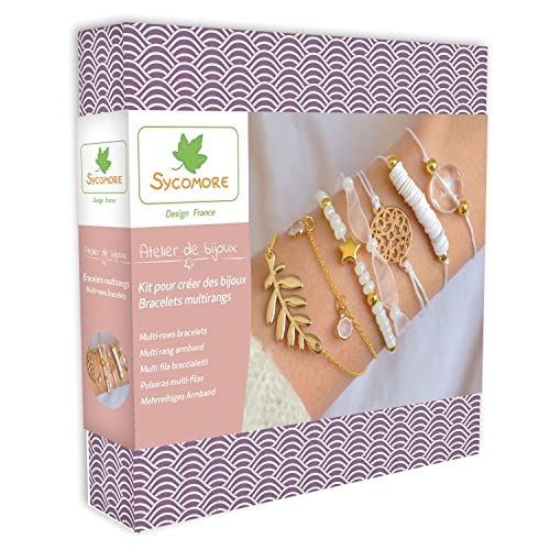 Sycomore- Kit création Bracelets pour Enfants, ADB005, Gris