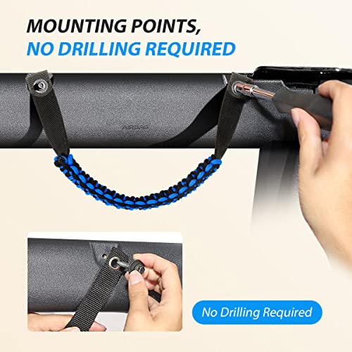 foryou 6 Packs Roll Bar Grab Handles Bronco Paracord Grips 2021 2022 Bronco Accessories Paracord Grab Handles