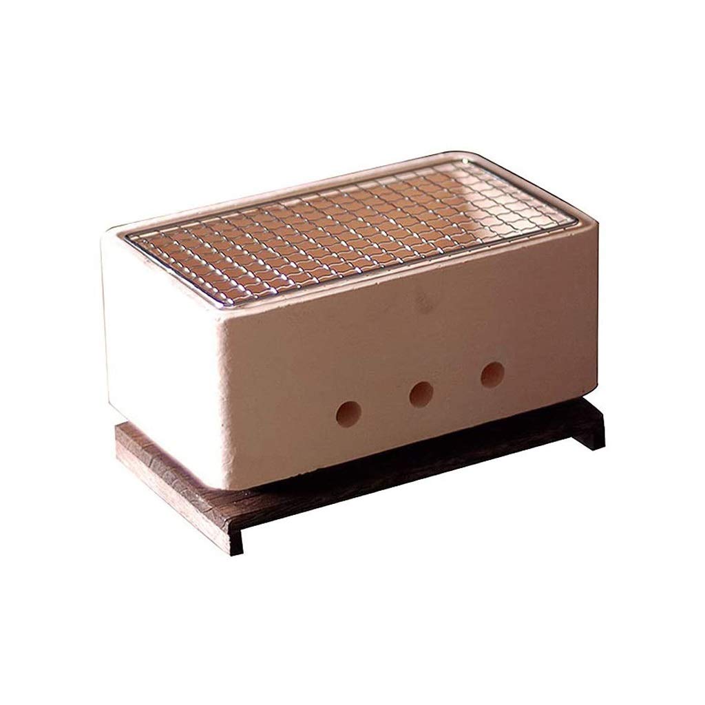 Parrilla de Barbacoa de carbón Estufa pequeña espesante Hogar al Aire Libre Mini Barbacoa Asado de Barro Carne Charbroiler