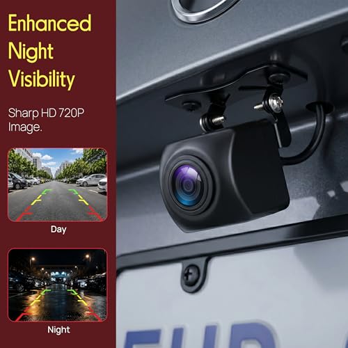 Image of Pyle Backup Camera for Car, Truck, Trailer, RV & Van | HD AHD 720P & CVBS Switchable Reverse Camera | 170 Fisheye Lens | Night Vision & Parking Guidelines | IP68 Waterproof | 12V-24V | Pack-2