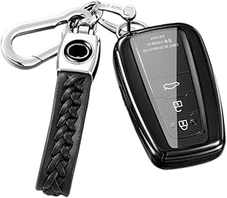 Z.MYUKI 5 colours: RAV4 XA50 key case with key ring for Toyota RAV4 2019-2024 2025 accessories key cover (black)