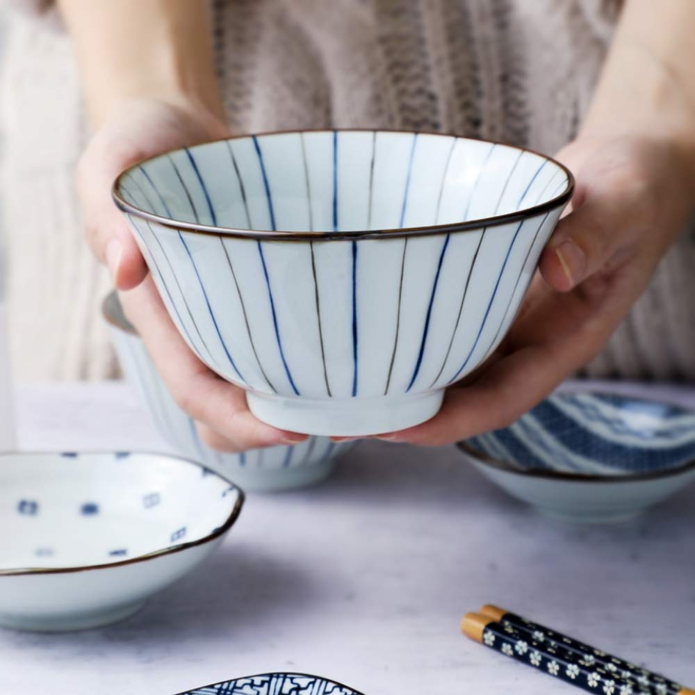 Japoński zestaw naczyń porcelanowych do sushi, 6-częściowy zestaw, styl 4