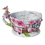 Georgetown Home and Garden Miniature Fairy Garden Cherry Blossom Teacup Planter