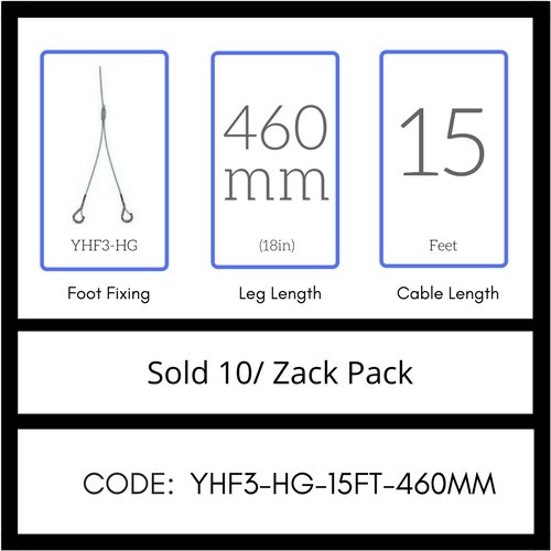 GRIPPLE No. 3 x 15' Y-Toggle Hangers (YHF3-HG-15FT-460MM) Pack of 10, USA Made