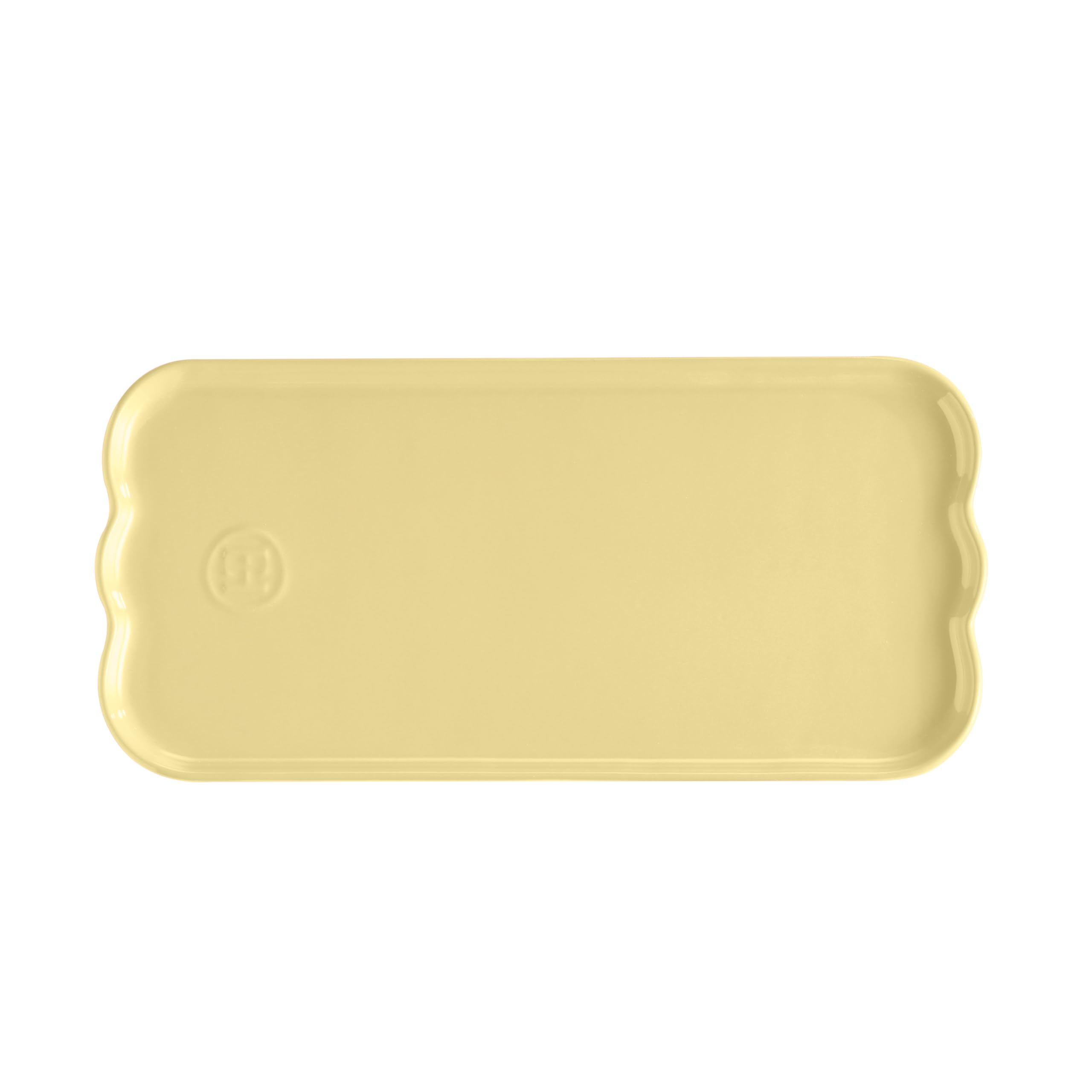 Emile Henry Plat à Cake Madeleine – Céramique Haute Résistance – Cuisson Homogène – Coloris Jaune Vanille – Fabriqué en France, Ecume