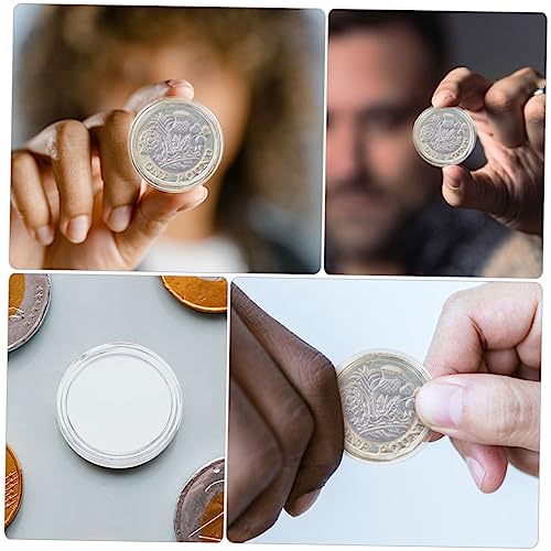 Cajas de almacenamiento para monedas acrílicas 200 pcs miniatura 4