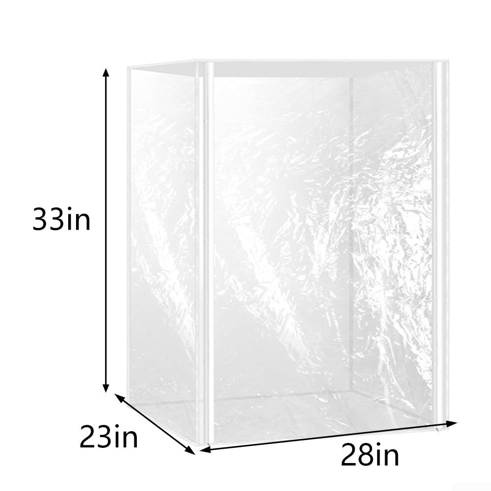 Transparent Sealcover Pan Rack Cover, Commercial-Grade Sheet Pan/Bun Pan Rack Cover, Waterproof and Dustproof Bread Rack Cover, 10/20-Tier(28 * 23 * 33in)