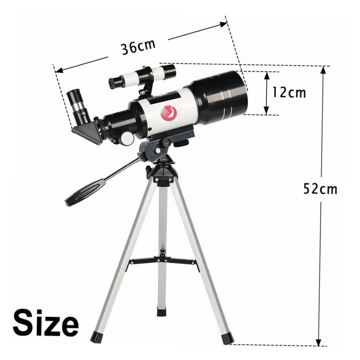 POPETPOP 1set Telescopio Astronomico con Treppiede e Adattatore per Smartphone Obiettivo Rifrattore Professionale con Lenti Fmc per Osservazione e Fotografia