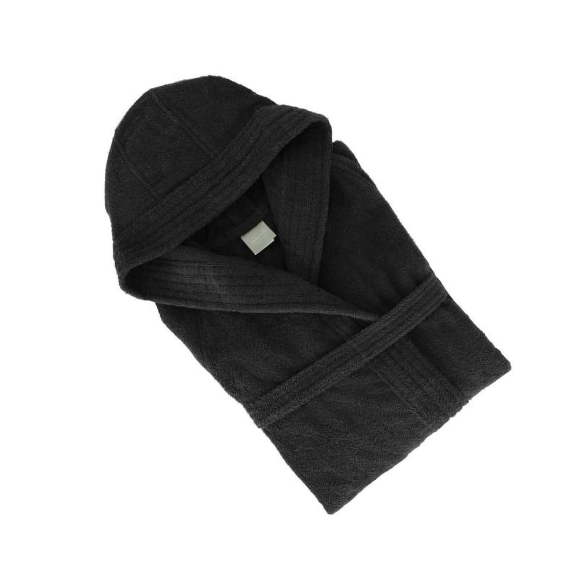 somma Origami Accappatoio Cappuccio Spugna Nero
