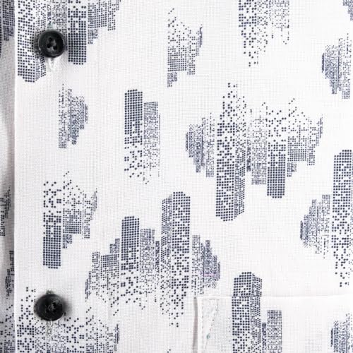 Image of 7-DAYS Men's Premium Printed Shirt - 100% Cotton, Regular Fit, Full Sleeve, with Pocket - Versatile for Formal Occasions and Casual Wear