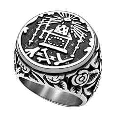 a: Round Masonic Ring-Silver
