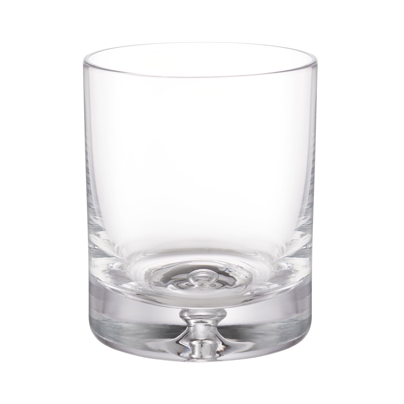 Servier-Set 4 Whisky Gläser ⌀8cm x 10cm und 1 Karaffe 6cm x 6cm x 20cm Metallbasis 77,5cm x 10cm mit Snackschale und Flaschenhalter für Haus und Bar Geschenk für Männer