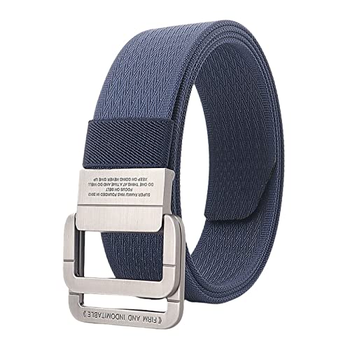 UNeedVog Cinturas De Lona para Hombres, Cinturón De Hebilla De Anillo D Doble De Cinta De Silipbing