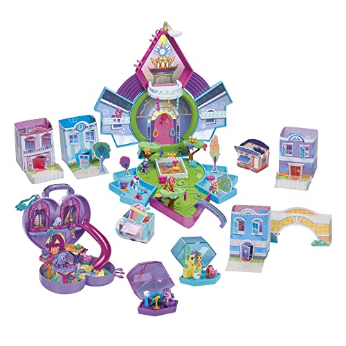 My Little Pony Mini World Magic Coleção Mini Equestria - Conjunto de jogo personalizável com mais de 120 peças