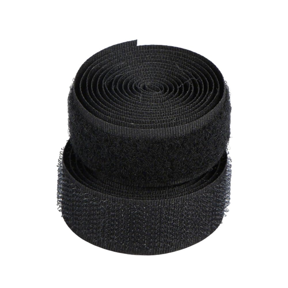 Leliafleury 2cmx2m Sew on Hook and Loop Tape Non-Adhesive Hook and Loop Strip Nylon Strips Fabric Fastener for Clothing Sewing DIY Projects, Black