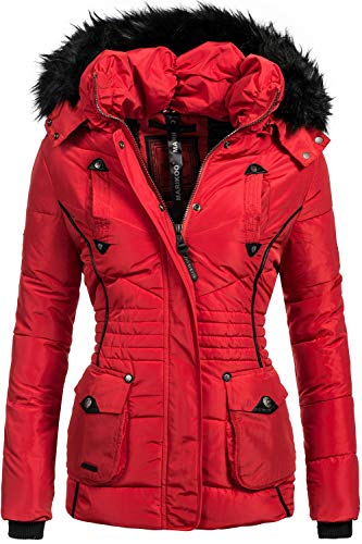 Preisvergleich Produktbild Marikoo Damen Winter Jacke Steppjacke Vanilla Rot Gr. M
