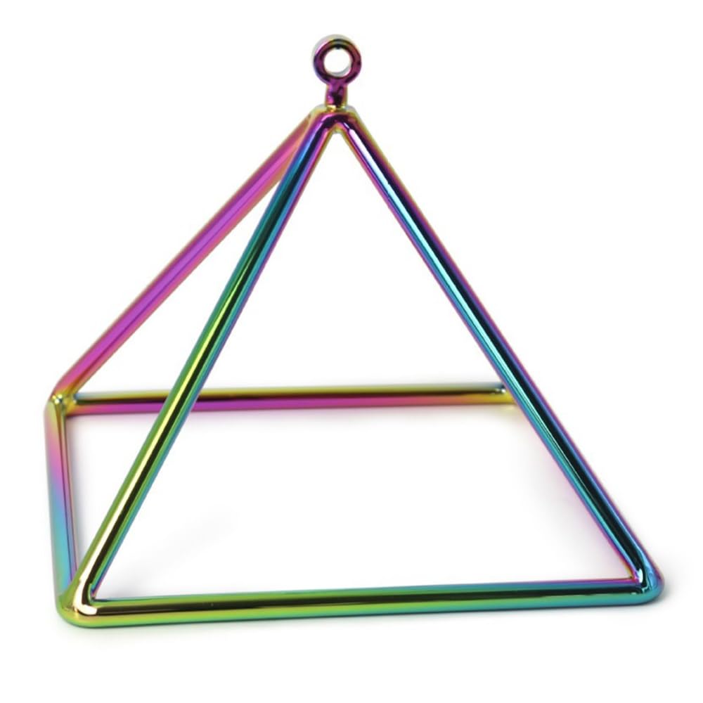 Piramide di Cristallo di Quarzo, Strumento Musicale for Meditazione con Guarigione Sonora Potenziata, for Meditazione con Guarigione Sonora, con Percussore di Cristallo(6 inch)