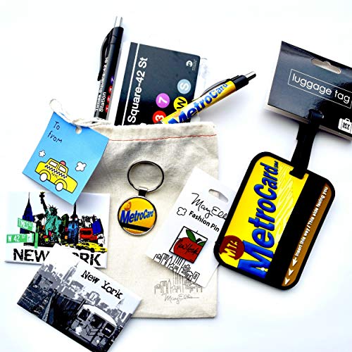 New York City Gift Bag Times Square Subway Mary Ellis Souvenir Collection Includes 8 unique NYC Times Square Subway Souvenir Gifts with Gift Card in Adorable Bag