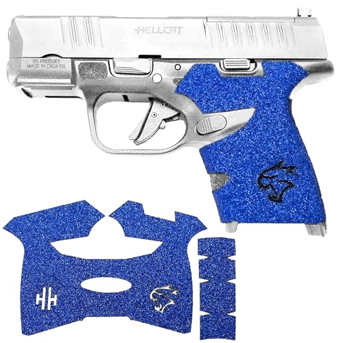 Handleitgrips Gun Grip Tape Compatible with Springfield Hellcat - Blue Sandpaper Pistol Grip Tape, Easy Installation, Gun Parts & Accessories, Veteran Owned, Made in USA