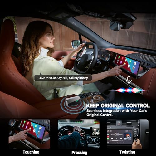 Image of Jemluse Wireless CarPlay Adapter for Apple iPhone - Multi-User Seamless Connection for Convert Wired to Wireless Car Play Adapter - No Latency from iOS 10+ to Screen w /USB C(Lunar Silver)