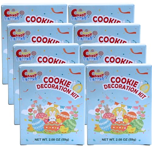 Easter Cookie Decorating Kit With Icing & Candy, 8 Pack Diy Easter Activity Kit For Friends & Family – Fun Holiday Baking & Decorating Set