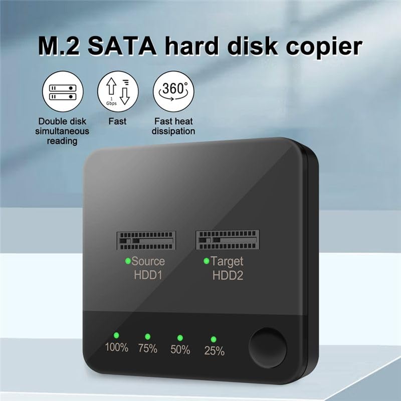 M.2 SATA Powielacz Dual Bay SSD Obudowa Zewnętrzny dysk twardy stacja dokująca z klonem do czytnika dysków M2 HDD