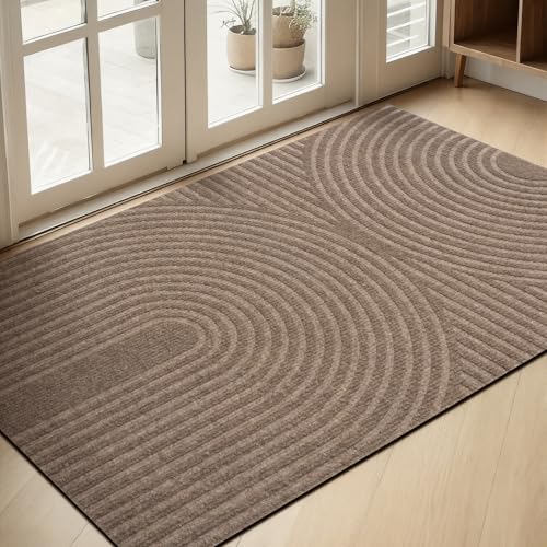 PLEASOR Front Door Mat Outside Entrance, Absorbent and Dirt Resistant Welcome...