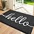 BeneathYourFeet Door Mat (30"x17.5",Black), Welcome Mat Low Profile Floor Mat Front Doormat Non Slip Mats for Entryway, Patio, High Traffic Areas
