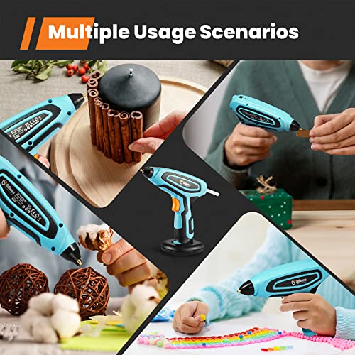 Cordless Dripless Glue Gun, Gogonova Auto Gluing Out 15S Fast Preheating Glue Gun, 5Ah Usb-C Rechargeable Hot Glue Gun Kit With 25 Pcs Premium Mini Glue Sticks, Smart Power-Off #TOP6