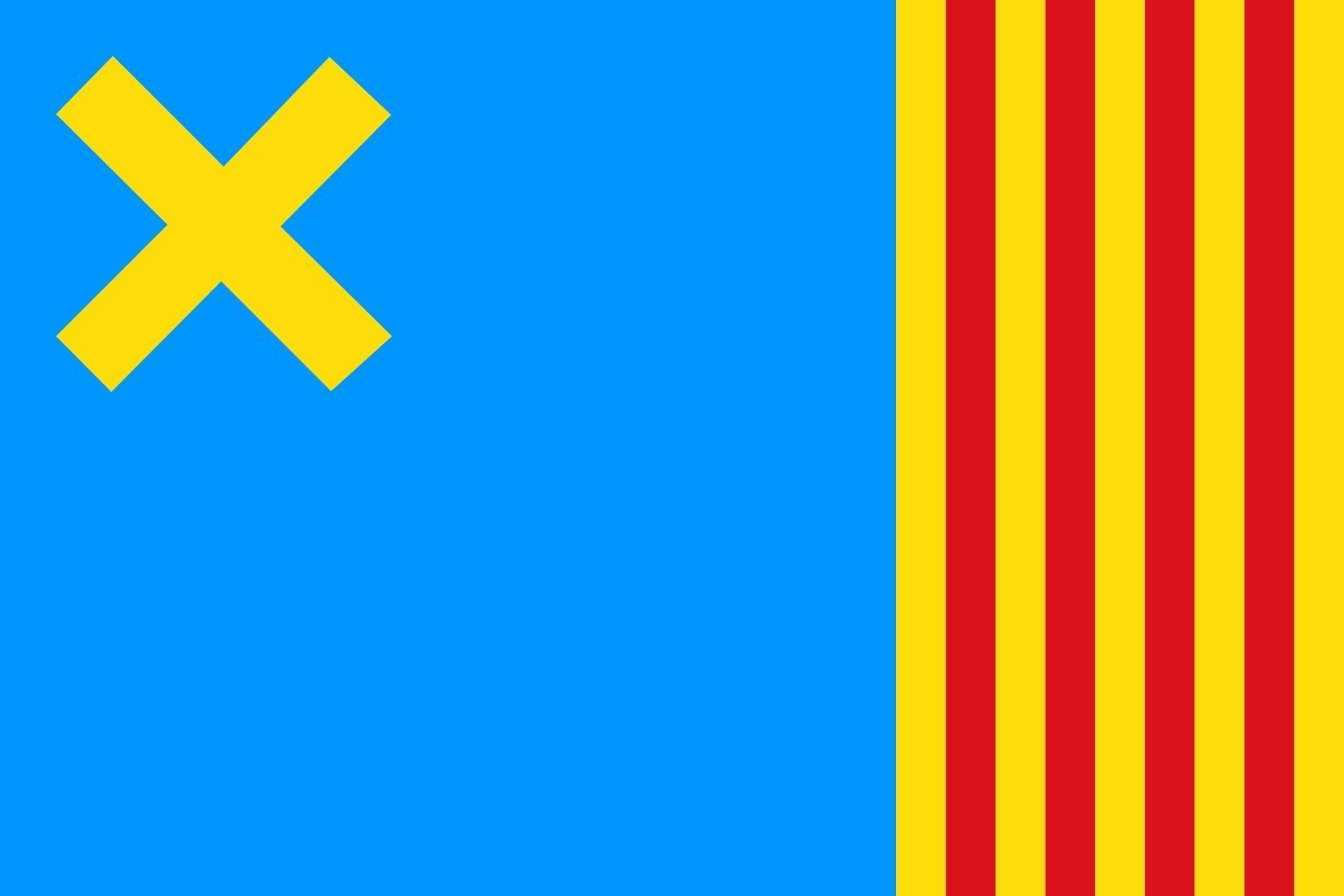Drapeau Large Camós pour décorer votre salon aux couleurs de Girona