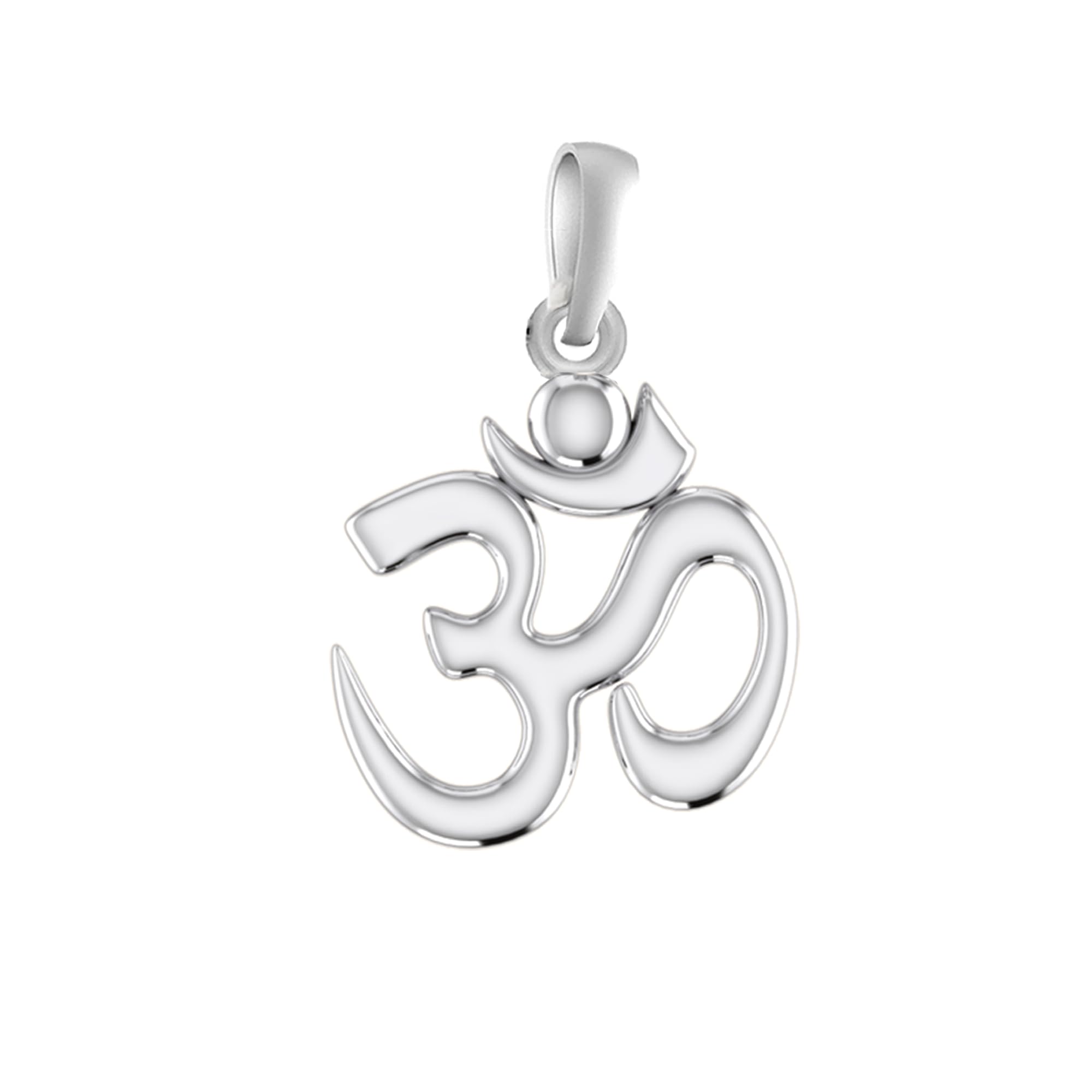 Sterling Silver (92.5% purity) OM/Spiritual OM Pendant for Men & Women Pure Silver Religious Locket for Good Health & Wealth