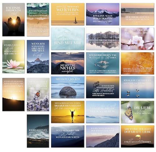 Edition Seidel Set 25 Postkarten Christliche Affirmationen - Karten mit Sprüchen zum nachdenken und diskutieren -  ...