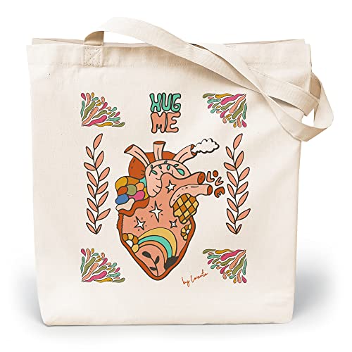 Loxato Tote Bag Tela - Bolsa Tela Algodon - Bolsas de Tela Originales - Bolso Shopper Mujer Tela -...
