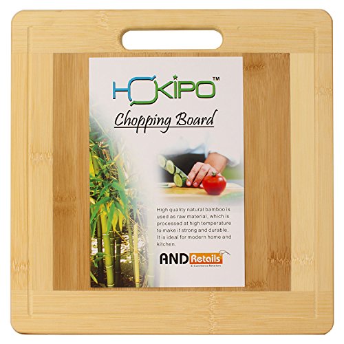 HOKIPO Bamboo Chopping Board (Square 30 x 30 cm)