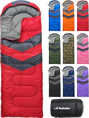 MalloMe Sleeping Bags for Adults Cold Weather & Warm - Backpacking Camping Sleeping Bag for Kids...