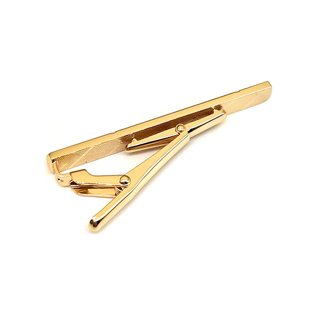 2pcs fermacravatta per uomo fermacravatta in metallo rame classico per San Valentino, Natale, matrimonio affari bar e vita quotidiana (oro, argento)