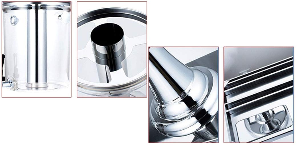 Dispensador de jugos, dispensador de bebidas, recipiente para servir bebidas frías, cócteles, ponche de agua refrigerada, refrescos de acero inoxidable, barra de desayuno buffet