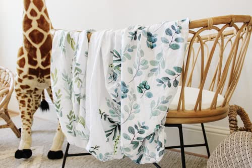 Nodnal Co. 3 Fitted Bassinet Sheets Leafy Set - 100% Oeko-Tex Cotton For Baby Girl/Boy - Gender Neutral Leaves, Floral Eucalyptus Greenery - Cradle/Moses Basket Hourglass Oval Rectangle Mattress Sheet #TOP2