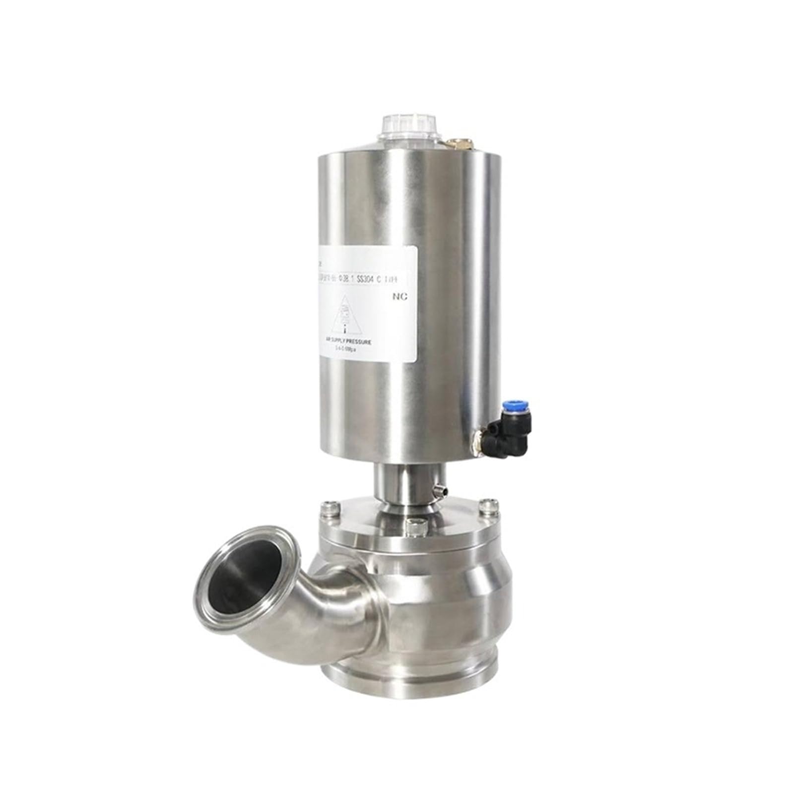 316L Stainless Steel sterile Pneumatic Tank Bottom Valve, Discharge Type, PTFE Seal Sanitary(1.5inch)