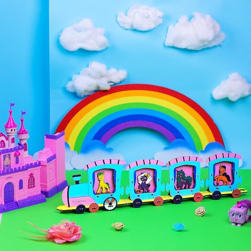 Image of My Little Pony DIY Mini Train Photo Frame Interactive Learning Educational | Perfect Birthday & Return Gift | STEM 3D Puzzle for 3, 4, 5+ Year Boys & Girls