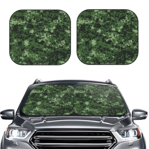 Pare-soleil de voiture pliable thermique pare-brise avant occultant camouflage L x2