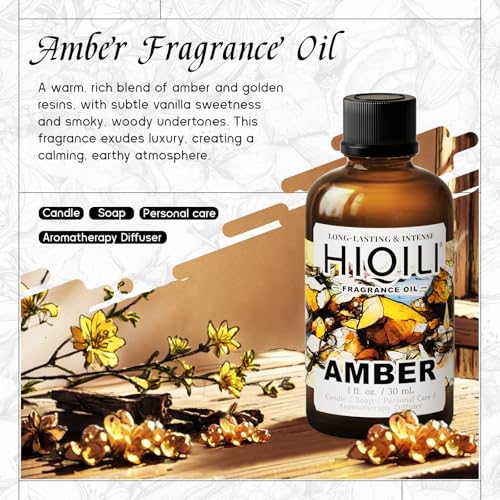HIQILI Amber Fragrance Oil for Perfume Making - 1 Fl Oz / 30 ML — view 2