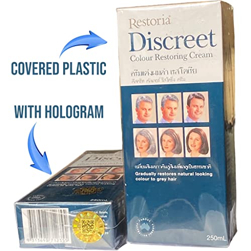 Restoria Discreet Colour Restoring Cream And Lotion, Hair Care 150Ml, Reduce Grey Hair - Suitable For Men And Women Color With 1Pcs Chinese Knot Gift #TOP4