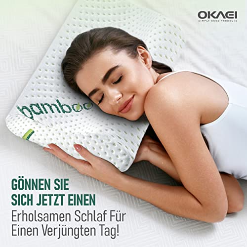 OKAEI - Cuscino in memory foam, con federa extra