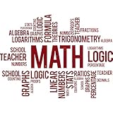 Large Vinyl Wall Decal Math Words Cloud Art School Decor Science Stickers Mural (ig5137) Black