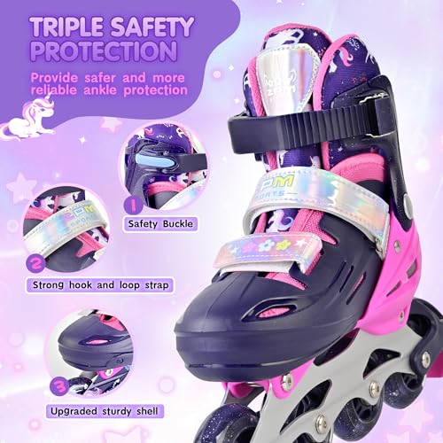 40% Off 2PM SPORTS Kids' Light-Up Inline Skates with Adjustable Sizes