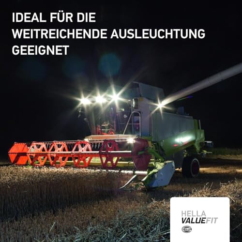 HELLA Valuefit 1GA 357 109-211 LED-Arbeitsscheinwerfer S5000-12/24V - 5000lm - Anbau - Bügelsystem - weitreichende Ausleuchtung - Kabel: 0.8m - Stecker: DEUTSCH Stecker - Menge: 1