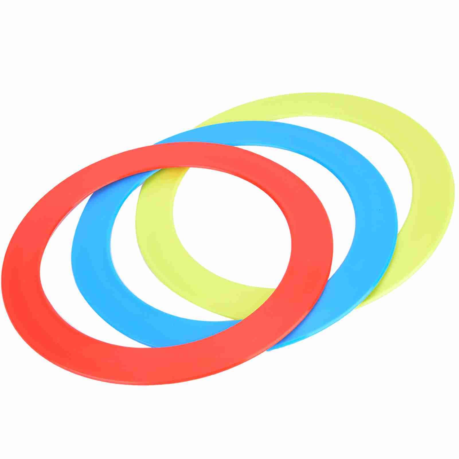 DMLENGOIN Juggling Throw Ring Elastic Hand Reaction TOSS Ring Circus Fun Sport Blue RED Yellow Set for Outdoor Play