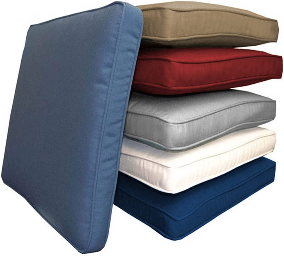 GGoty Thicken 8cm Chair Cushion Pad,Square 45/50cm Booster Cushion Seat Pad Large Floor Cushions Chair Pad for Balcony Home Office Indoor (50 * 50cm,Grey)