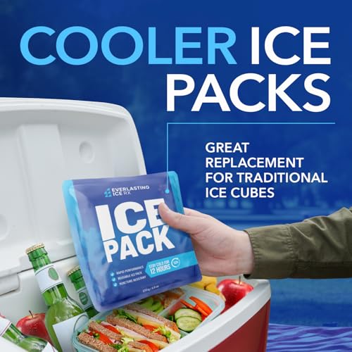 Rapid Performance Reusable Ice Packs for Coolers or Lunch Box | 4 Pack | Cold for Up to 12 Hours | Ice Packs for Cooler, Long Lasting for Camping, Beach - Image 4